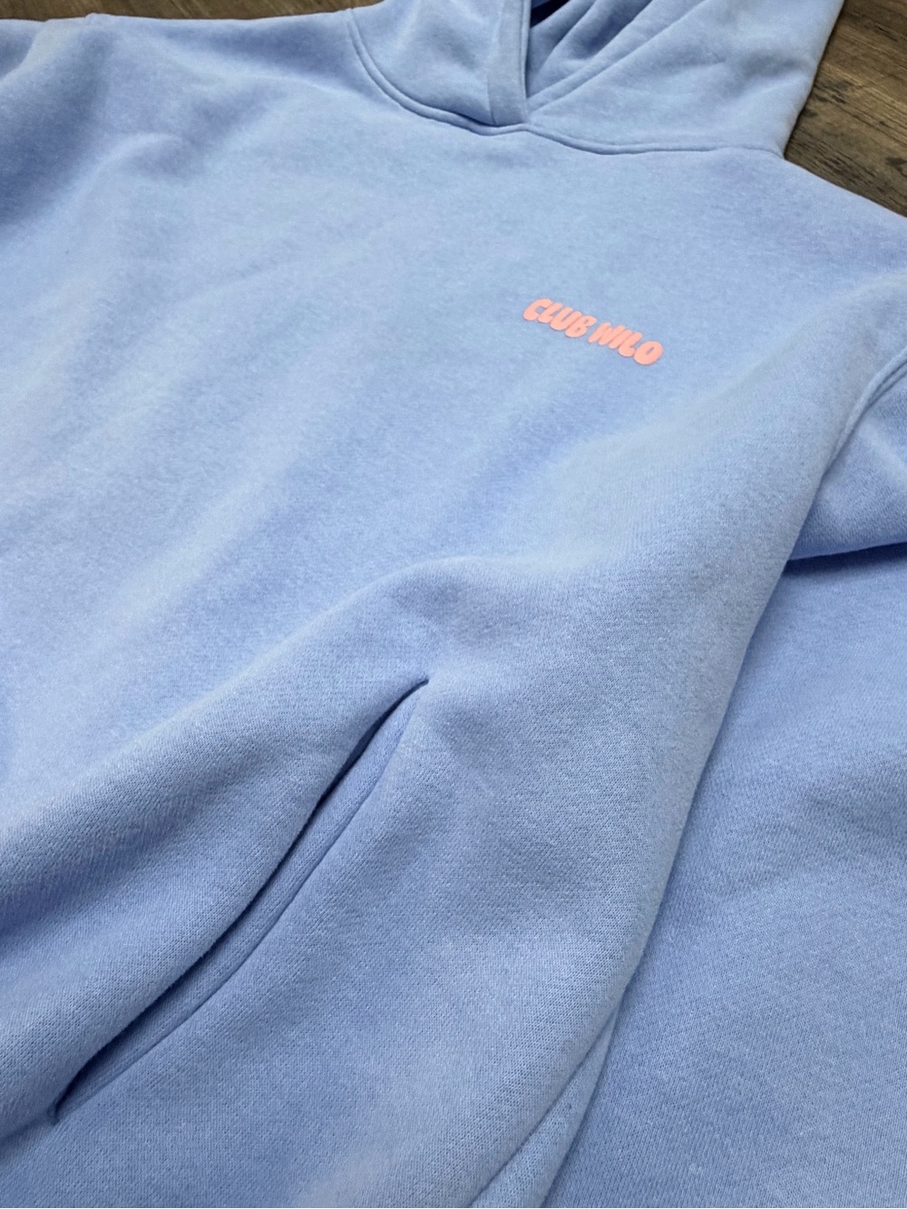 Club Wild Lavender Pullover Hoodie with Pink Logo - Picture 3 of 5